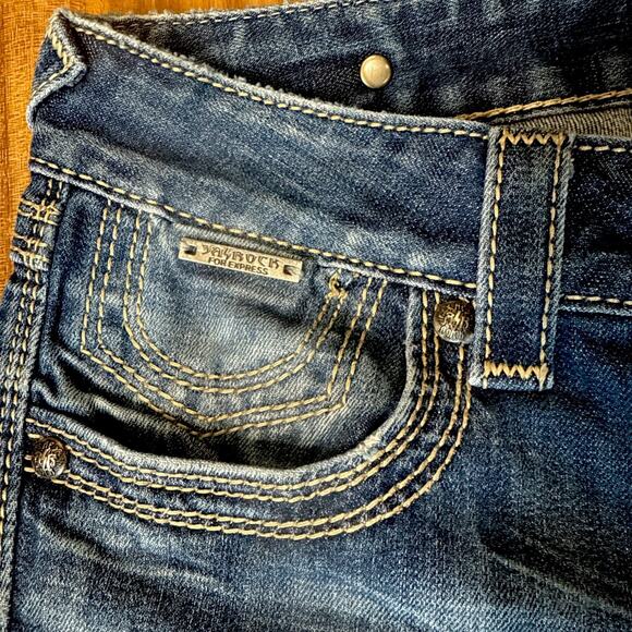 Be Rocks For Express Women's Blue Jeans Skinny Double Stitched Sz 2R - Picture 5 of 9